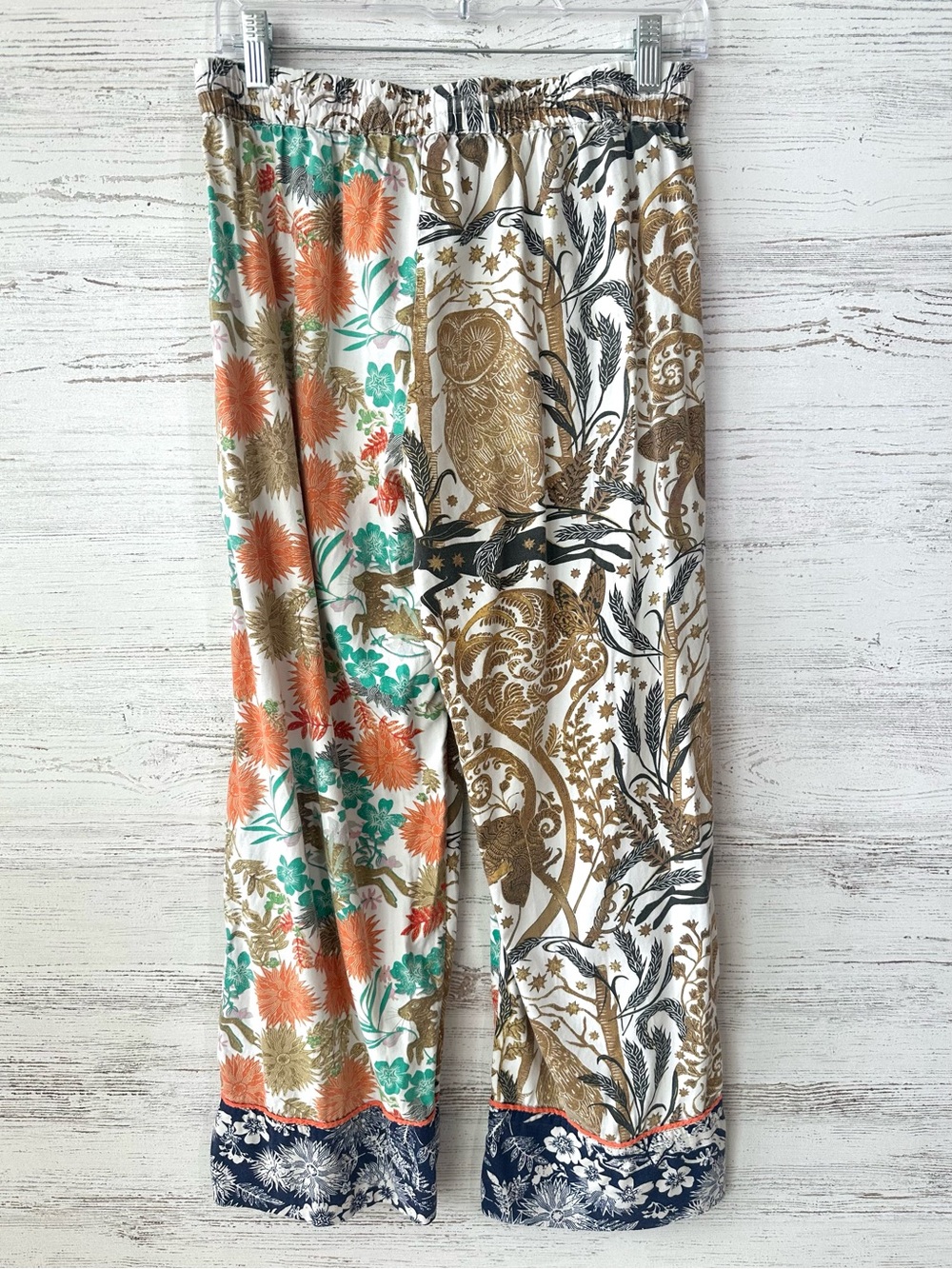 ANTHROPOLOGIE Olivia Wedel Flannel Floral Sleep Lounge Pants Small - Picture 7 of 10